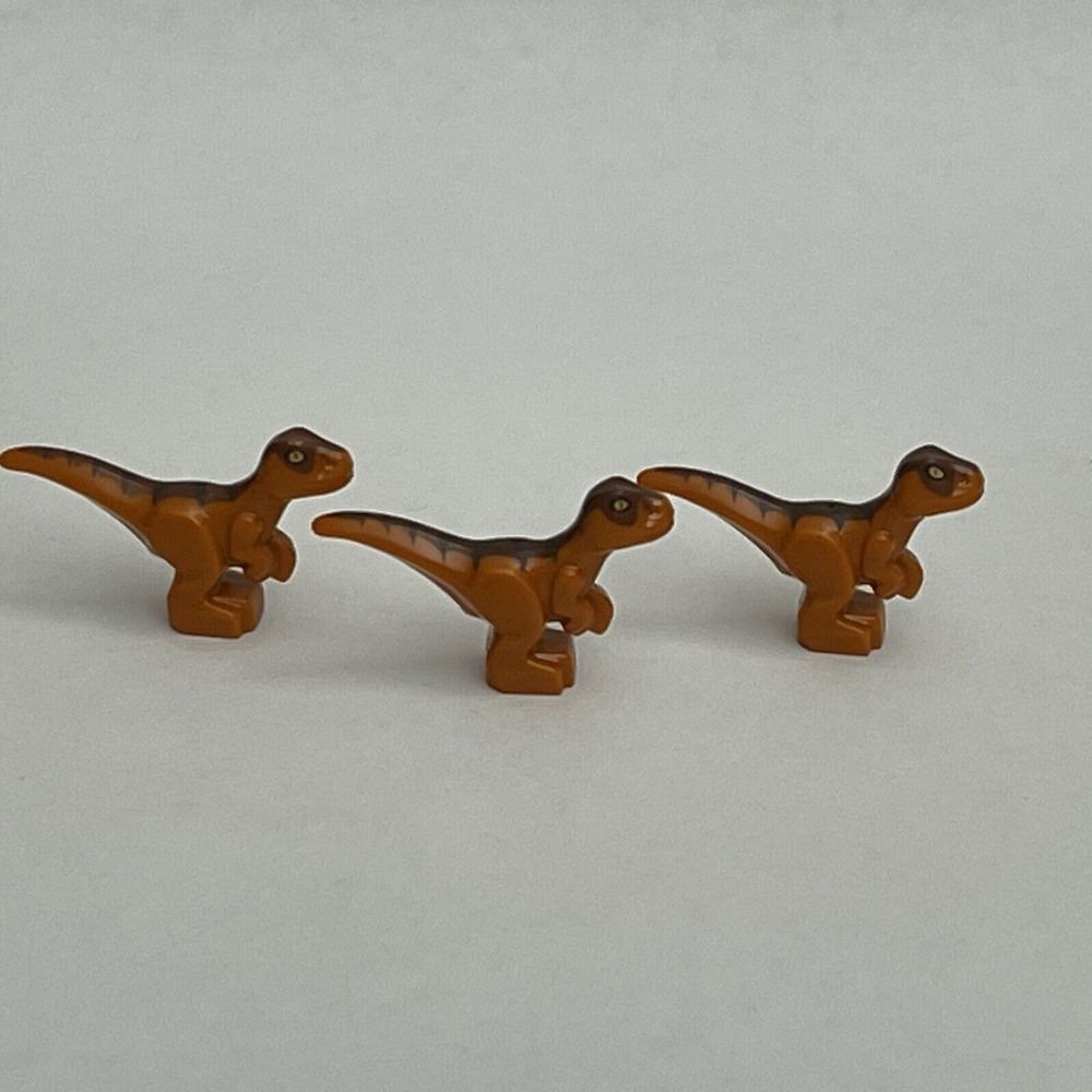 Lego 37829 Jurassic World Dinosaurs Orange Brown Replacement Pieces Lot of 3
